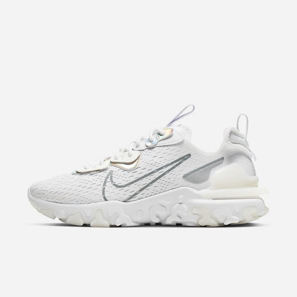 Sneakers Nike NSW React Vision Essential Blanche 3582-647 White/White/Particle Grey Femme | ERD-80053356